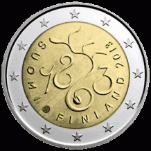 Finland 2 euro 2013 150 jaar parlement UNC